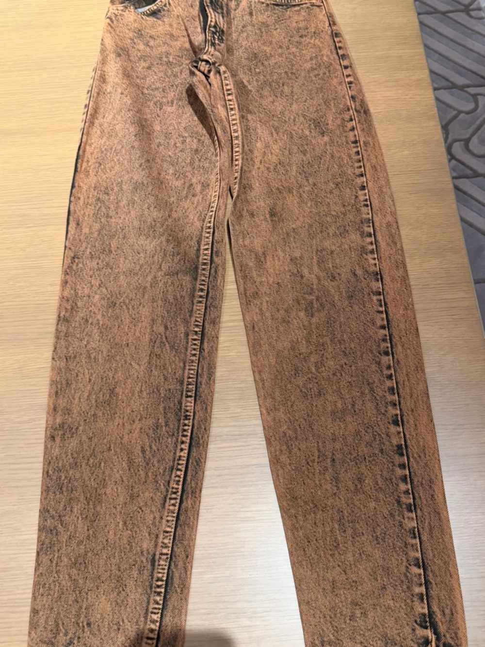 Levi’s Acid Wash Orange Straight Leg Jeans